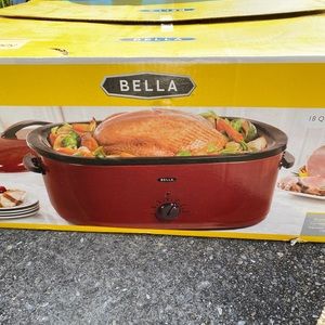 Bella 18 Quart Electric Roaster Turkey Oven Roast